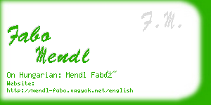 fabo mendl business card